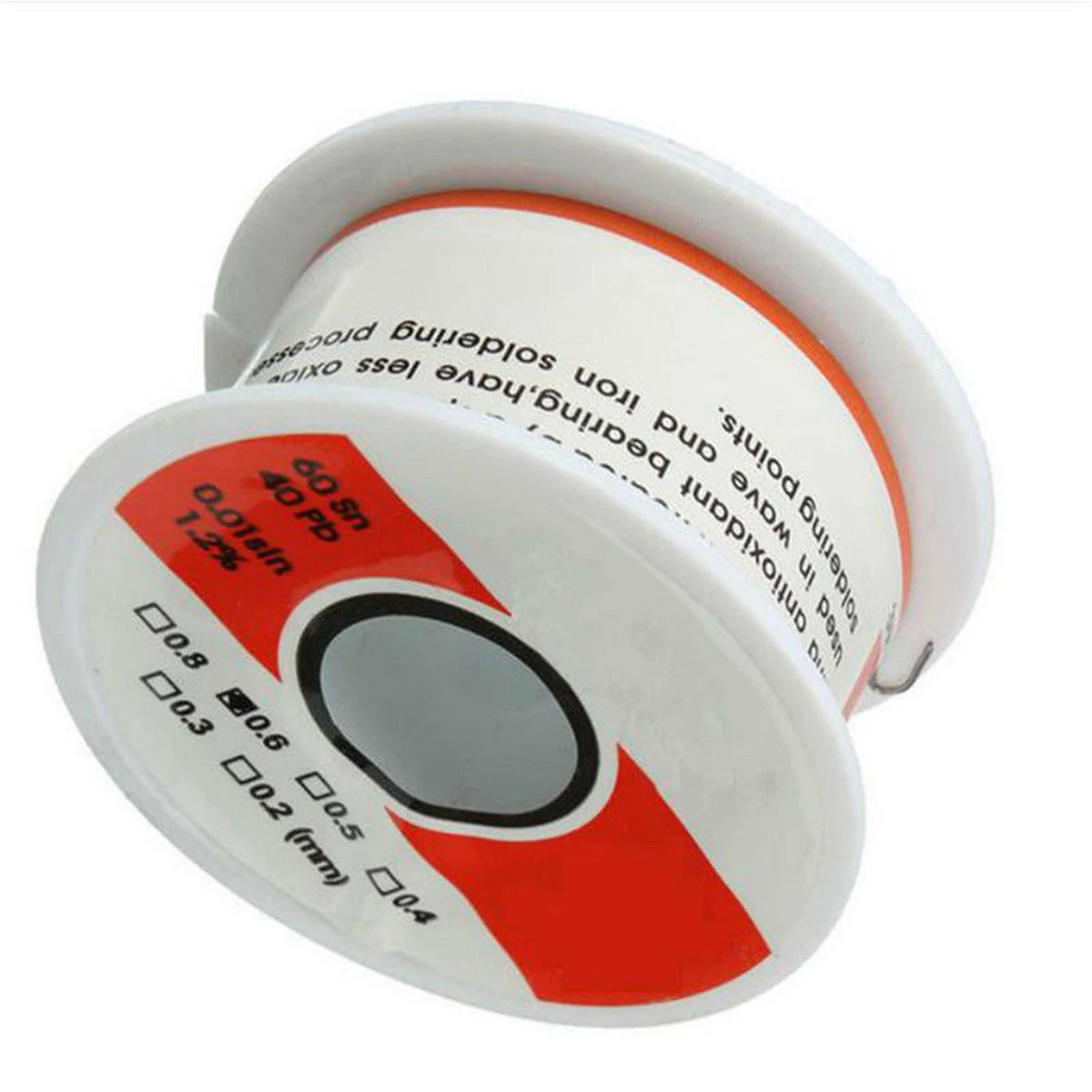 1 x Fine Solder Wire 0.6mm 60/40 1.2% Flux Reel Tube Tin Lead Rosin Core Soldering