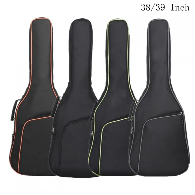 

38/39 Inch Oxford Fabric Guitar Case Colorful Edge Gig Bag Double Straps Padded 10mm Cotton Soft Waterproof Backpack