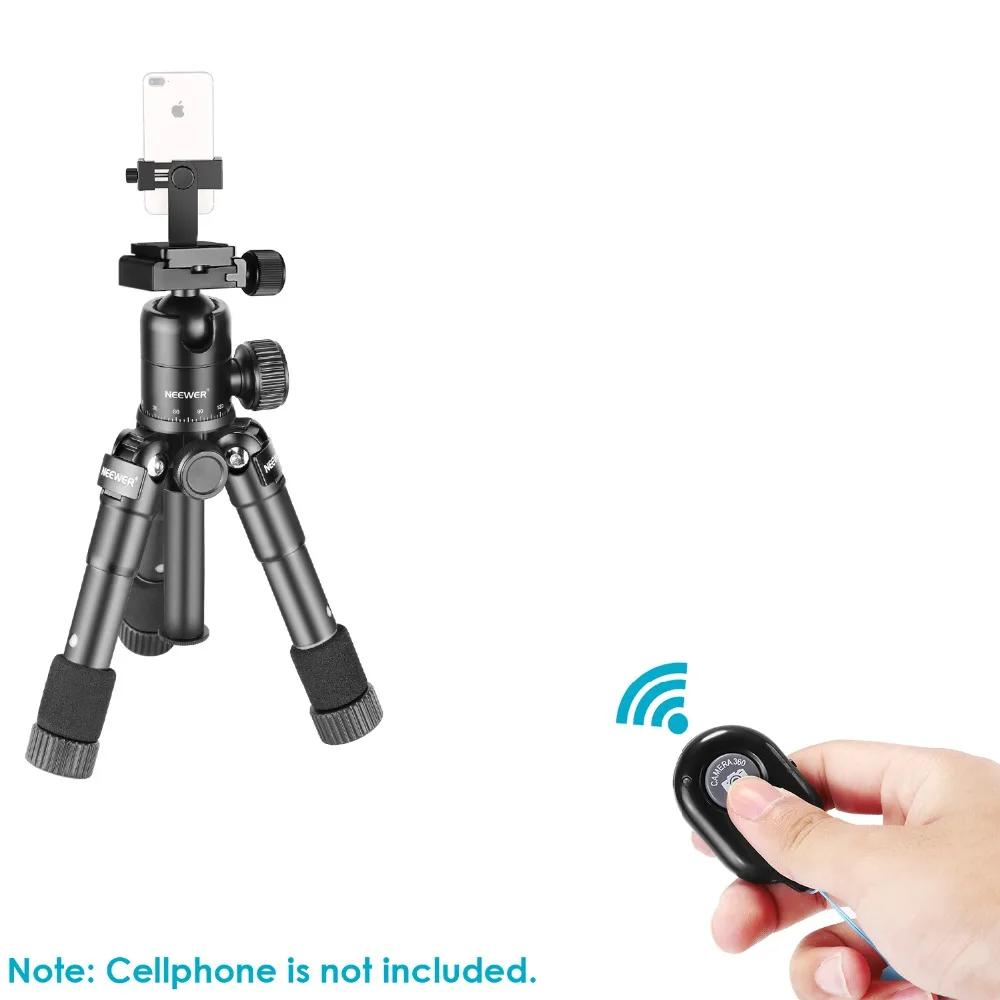  Neewer 20 inches Portable Compact Desktop Mini Tripod with 360 Degree Ball Head/Cellphone Holder/Ba