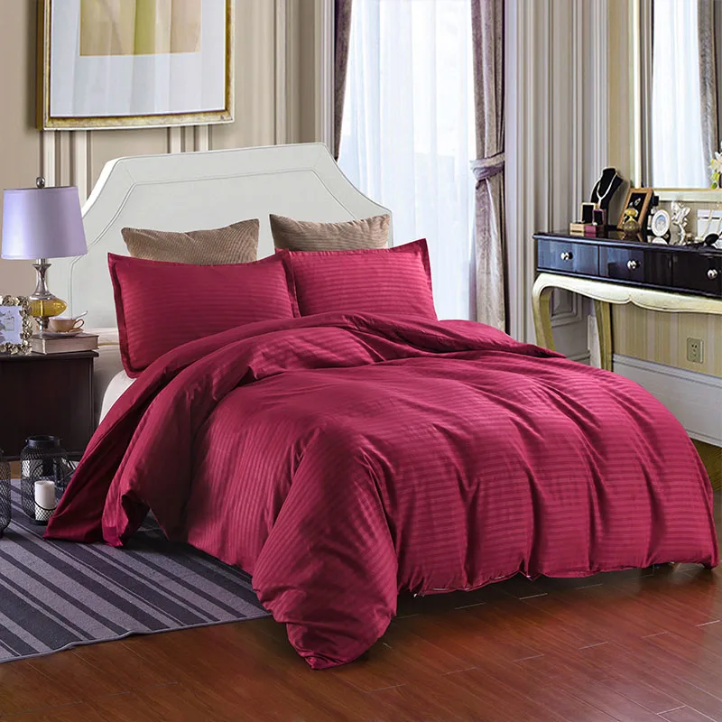 Sisher роскошное покрывало-покрывало наборы чистого постельных принадлежностей льняной килт крышка один двойной queen King размер постельное белье пододеяльник одеяло s - Цвет: Wine red