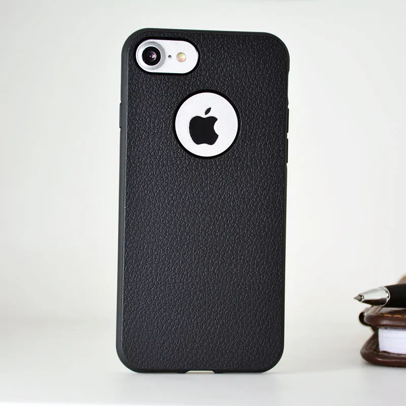 Классический кожаный чехол с узором для iphone 7 6 6S Plus роскошный мягкий однотонный