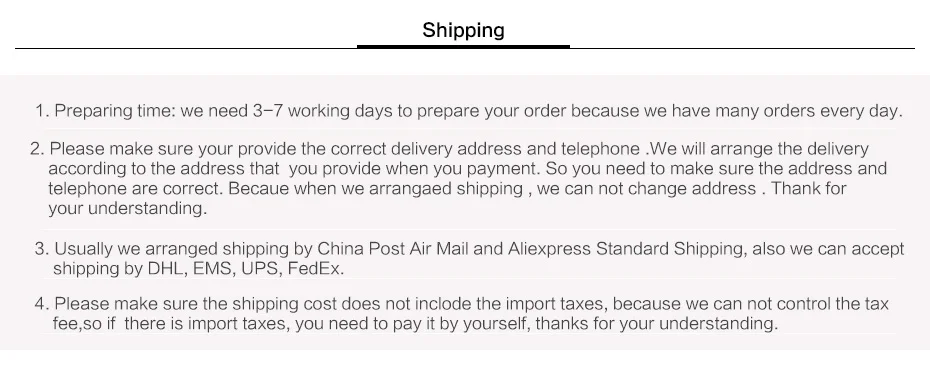 Shipping