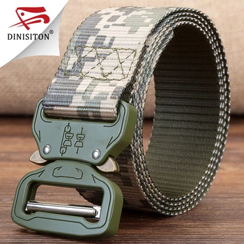 

DINISITON Heavy Duty Hunting Tactical Belt Heavy Duty Carry Survival Waist Belts with Meta Buckle Hunting Accessories YZ01