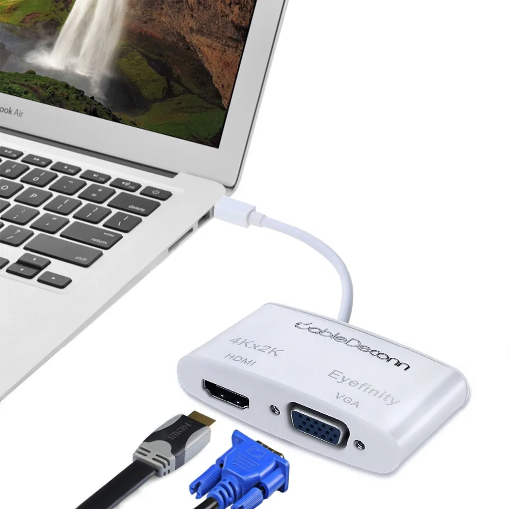 Trailertre 安い サンダーボルト 2 ハブミニ Displayport Hdmi 4 K Vga アダプタサンダー ボルトドック で 1 ケーブル Mac Macbook プロ空気表面プロ オンライン 価格