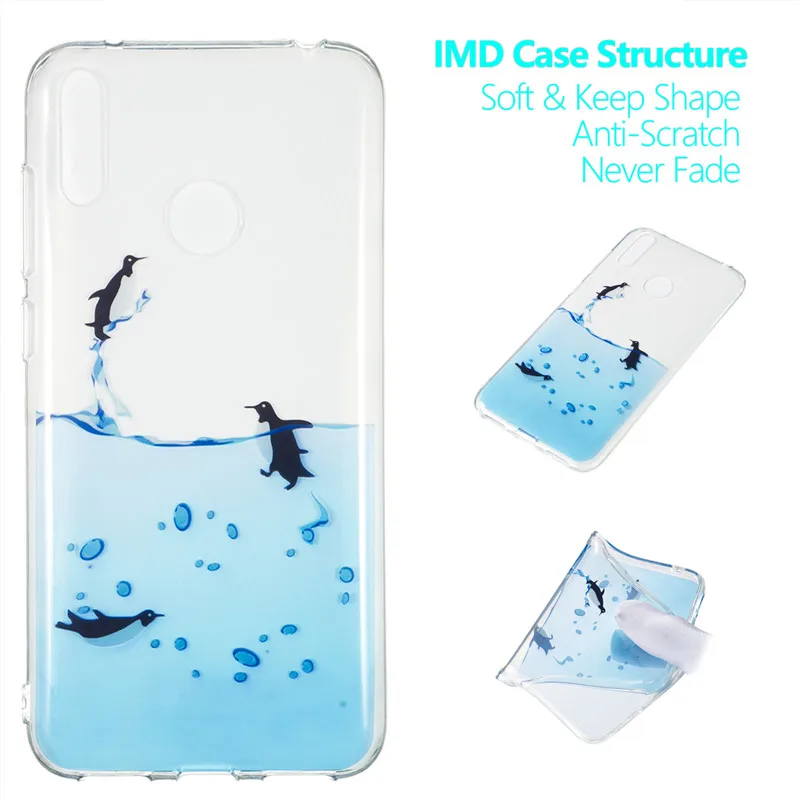 

Ultra Thin Art Printed Soft TPU Silicone Bags For Huawei Y6 Pro Y7 Prime 2019 Enjoy 9 Back Phone Cover Case