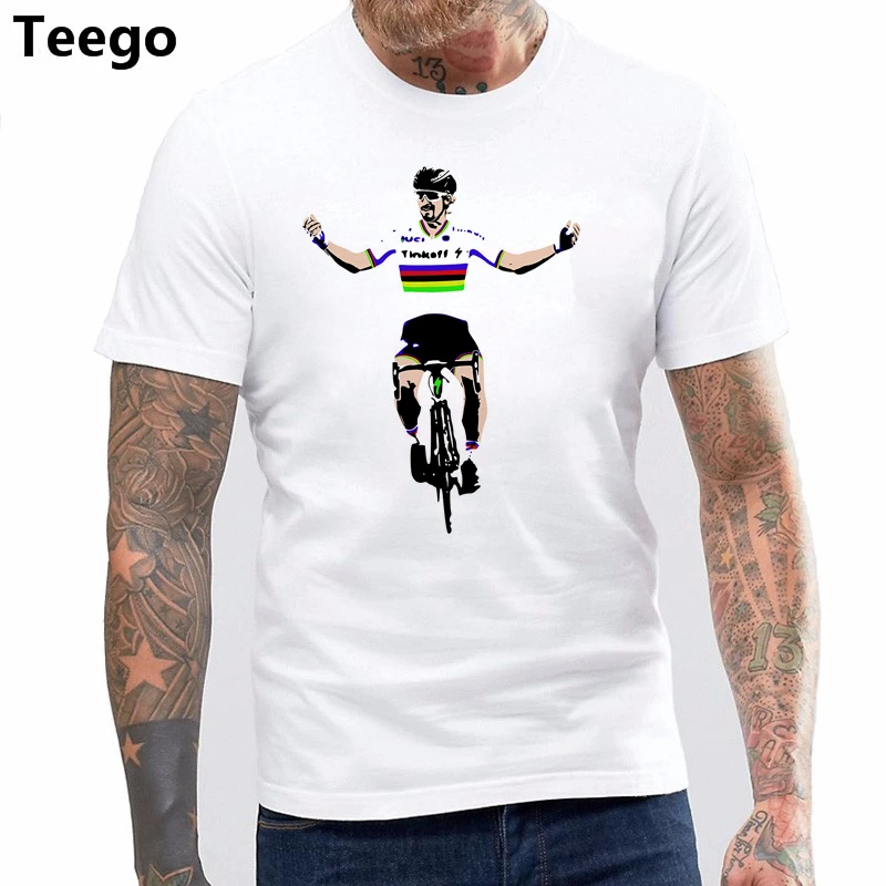 

Peter sagan sagan Streetwear t shirt 2017 men Spring Best tees homme Clothing short O neck t-shirt men White shirt
