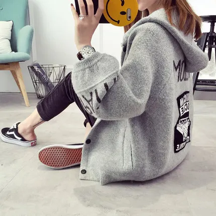 

New Fashion Cardigans Female Warm Sweaters Knitted Long Sleeve Slim Women Sweater Cardigan Femme Outwear Jacket Coat