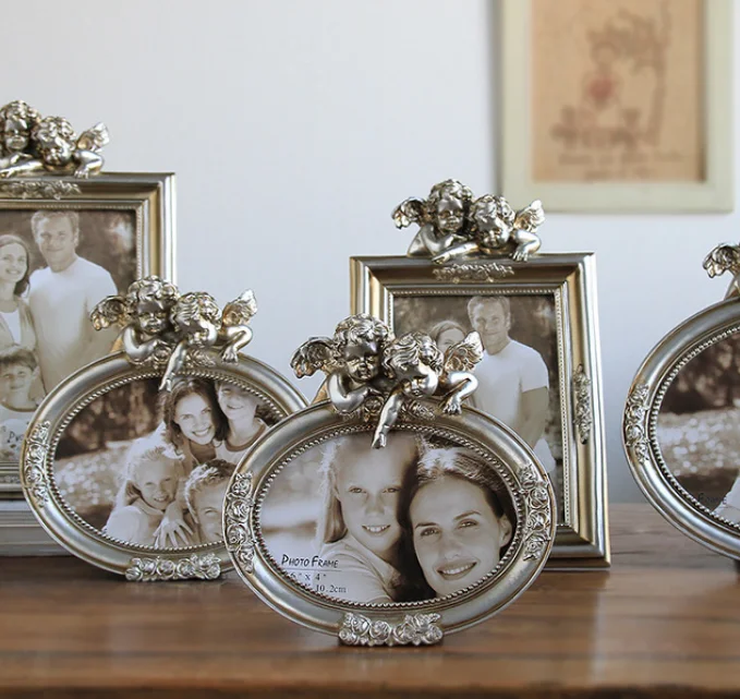 

Creative Vintage 6/7/8 Inch Resin Oval Picture Frame Wedding Home New Retro Decoration Ornaments Crafts Photo Frame Gift LFB666