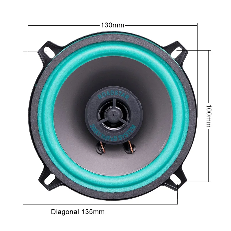 2 шт 5 дюймов 100 Вт автомобильный HiFi коаксиальный динамик автомобильный Авто Аудио Стерео полный диапазон частоты Lound Динамик s для автомобиля