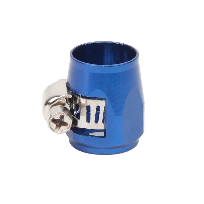 AN4/6/8/10 Blue Hose End Finisher Aluminium Alloy Fuel Oil Water Pipe Clip Clamp 4/6/8/10 AN Auto Replacement Clamps