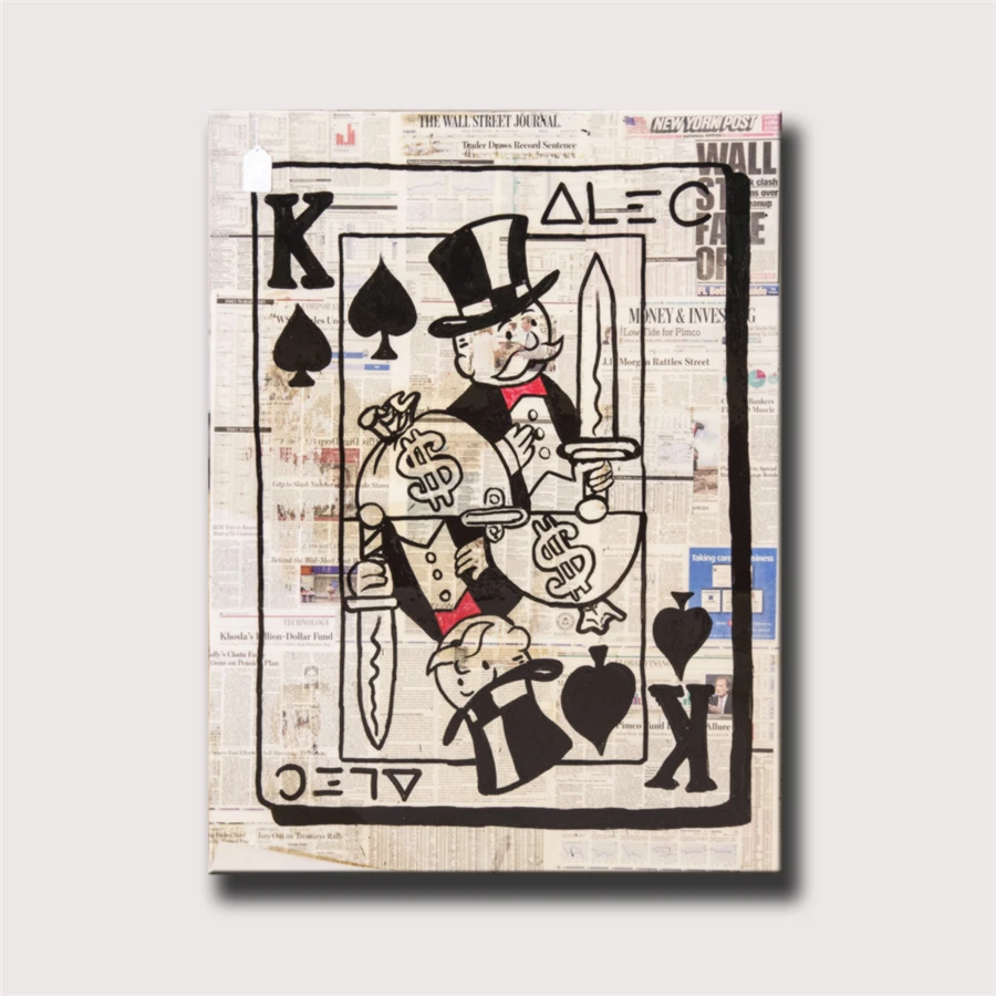 Alec Monopolys King Spade HD Wall Art Холст с печатью постера живопись декоративная картина для