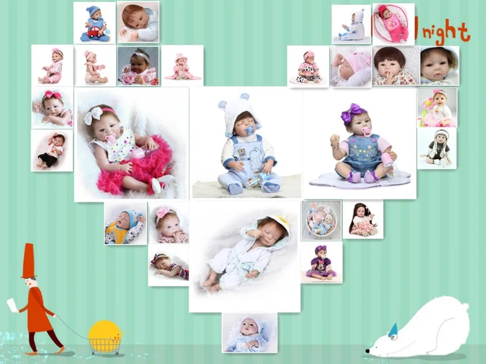 Новый спальный корзина reborn baby куклы игрушки 17 "41 см мягкие силиконовые reborn baby Кукла Пупс bonecas игры дом