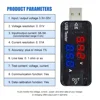 Digital USB Detector de carga de voltaje actual 3/4 dígitos de energía móvil actual amperímetro del voltímetro de la tensión de cargador Tester ► Foto 2/6