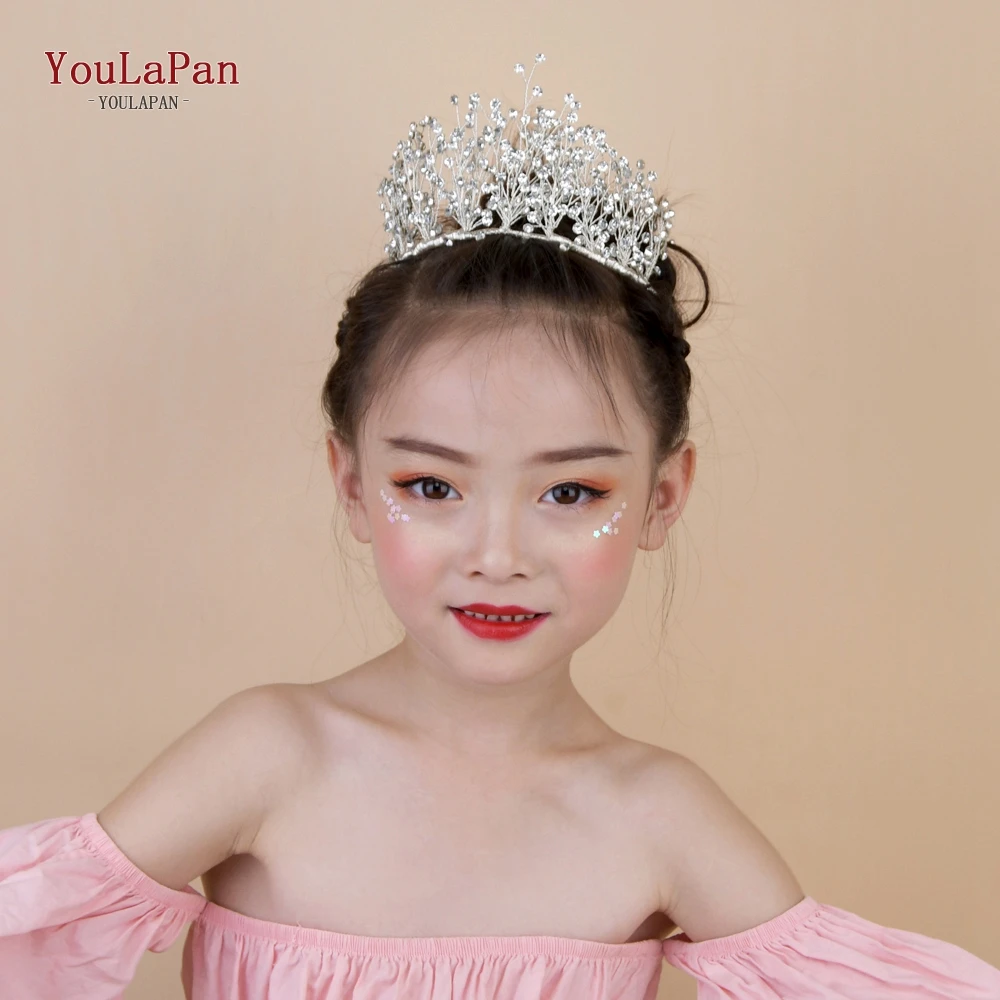 

YouLaPan HP193-S little wedding crown children's headband high quality bridal headband silver bridal headband for women
