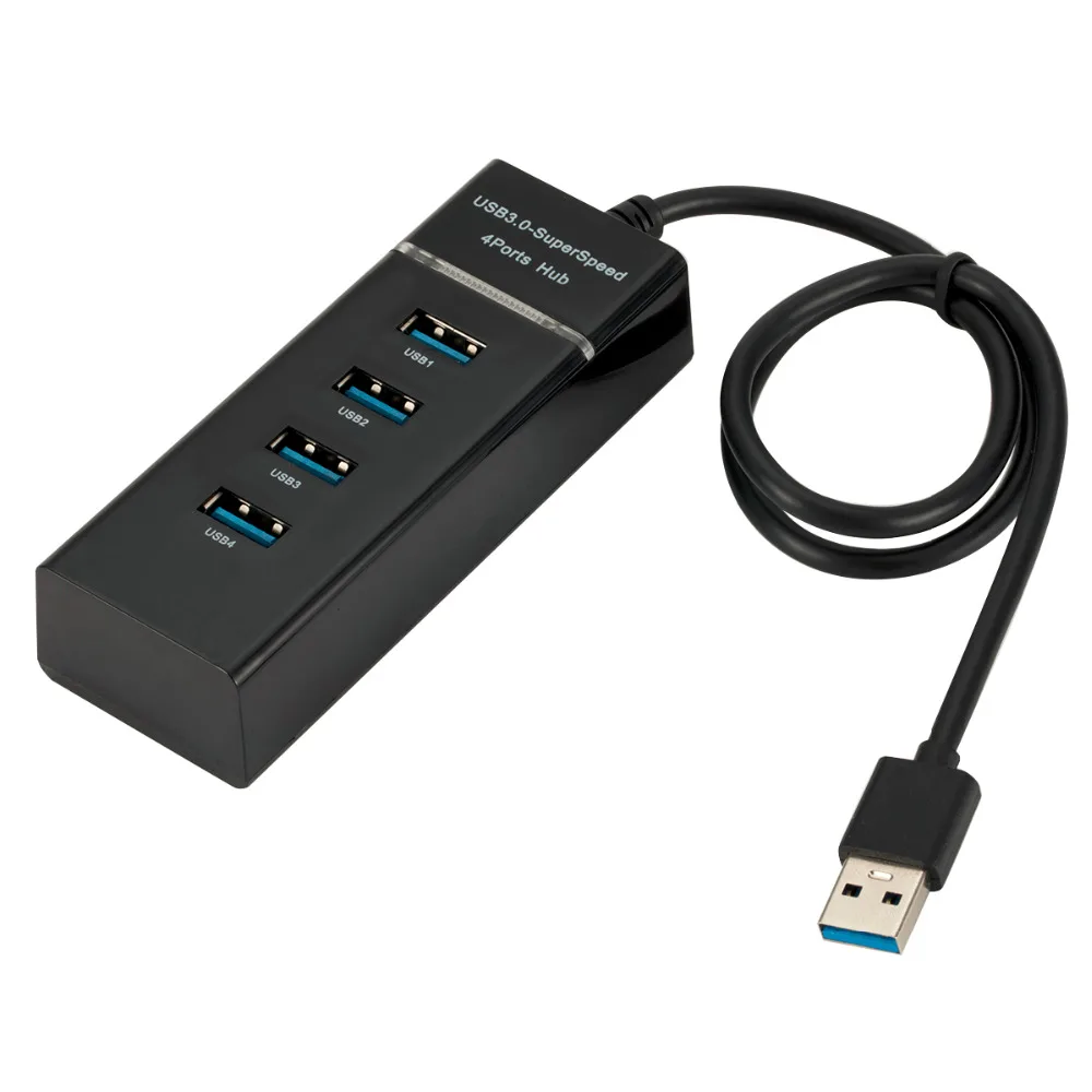 4 Порты и разъёмы usb-хаб Hi-Скорость 4 Порты USB 3,0 мульти концентраторы разветвитель расширения для настольных ПК ноутбук адаптер переменного тока usb-хаб высокого Скорость