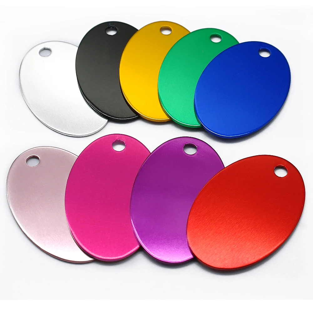 

20pcs/lot Personalized Dog Tag Collar Accessories Puppy Cat Name Tag Pendant Custom Aluminum Pet ID Tags Engraved Double Sided