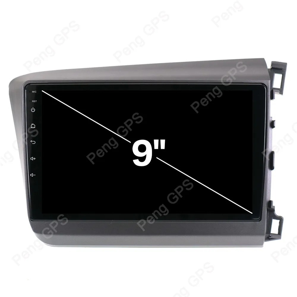 Discount Octa Core 2 Din Stereo Android 8.0 Car Radio for Honda CIVIC 2012 2013 2014 2015 right hand GPS Navigation CD DVD Player FM 5