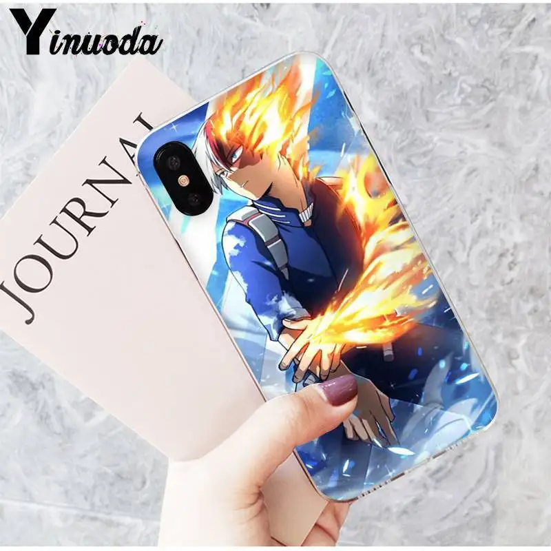 Yinuoda My hero of the Academy аниме Todoroki чехол для телефона чехол для iPhone 8 7 6 6S Plus X XS MAX 5 5S SE XR 10 11 11pro 11promax