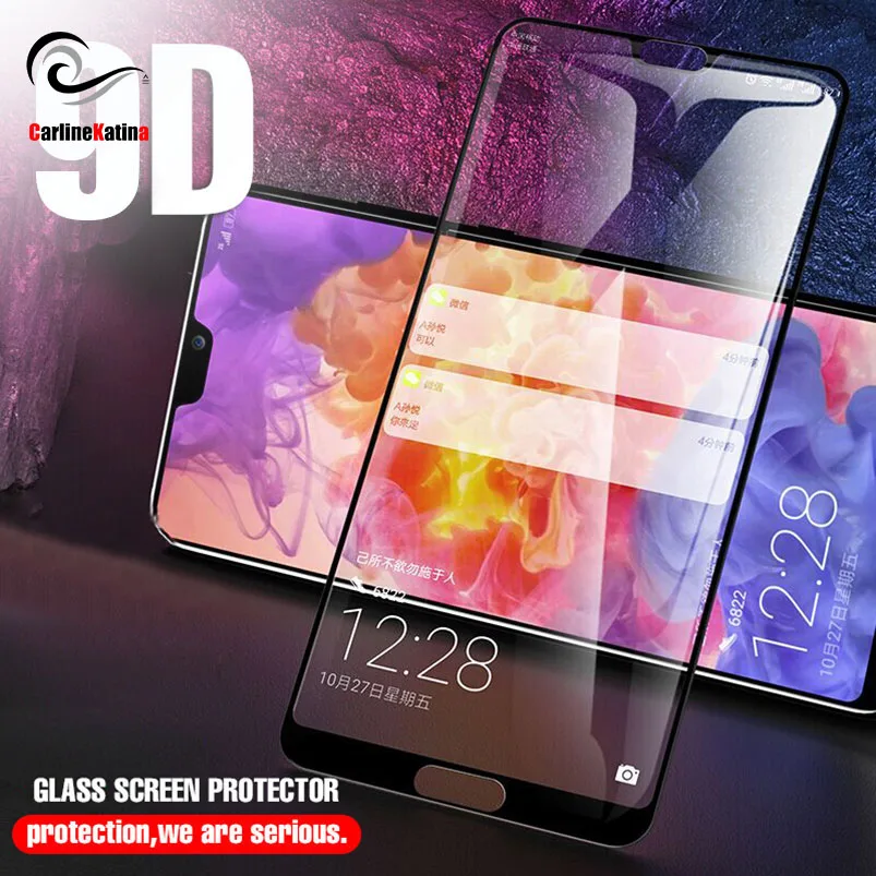 

9D Screen Protector Tempered Glass for Huawei Nova 4 P20 Pro Lite Mate 10 For Honor 10 lite magic 2 Full Cover Film Case Cover