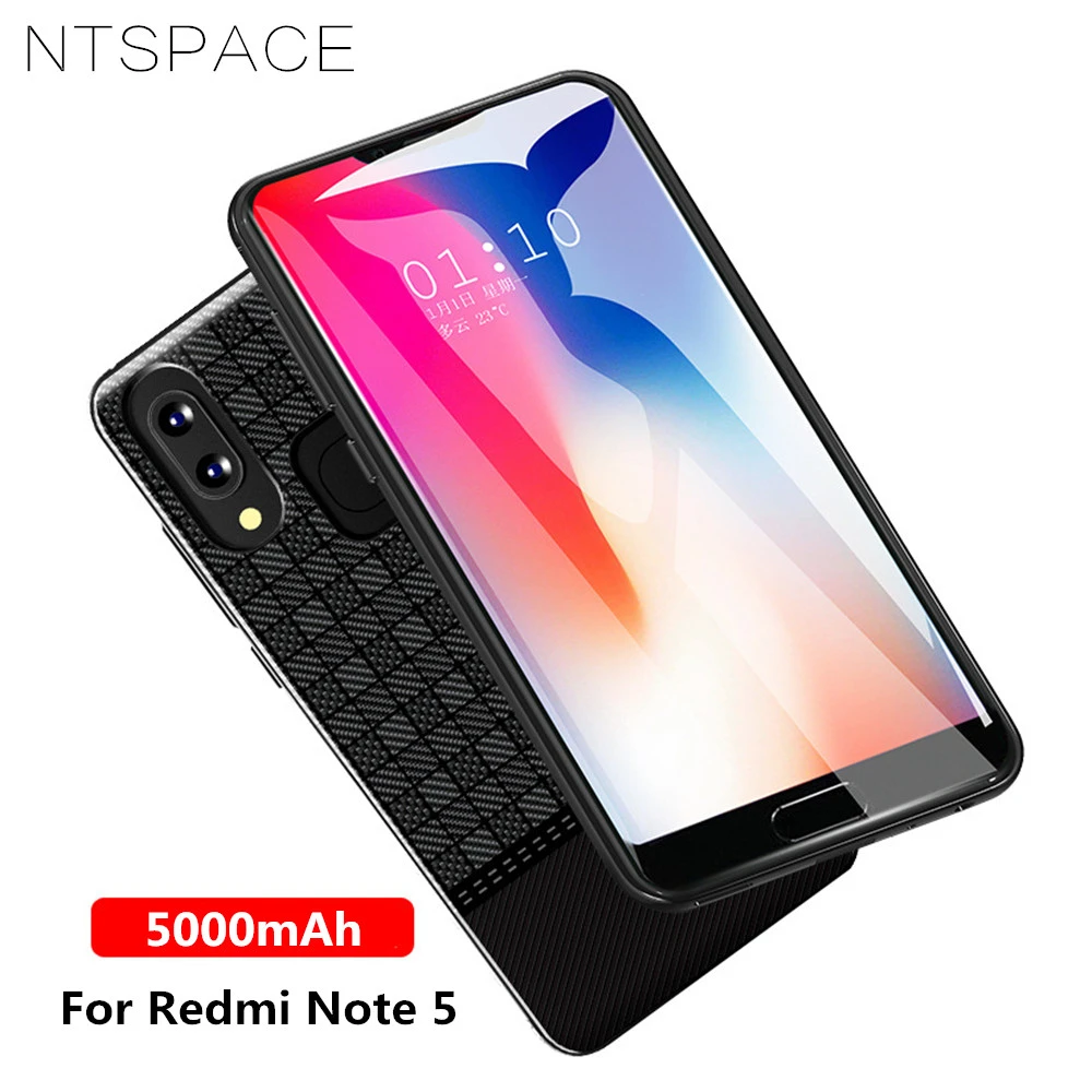 Зарядное устройство NTSPACE 5000 мАч чехлы для Xiaomi Redmi Note 5 портативный внешний