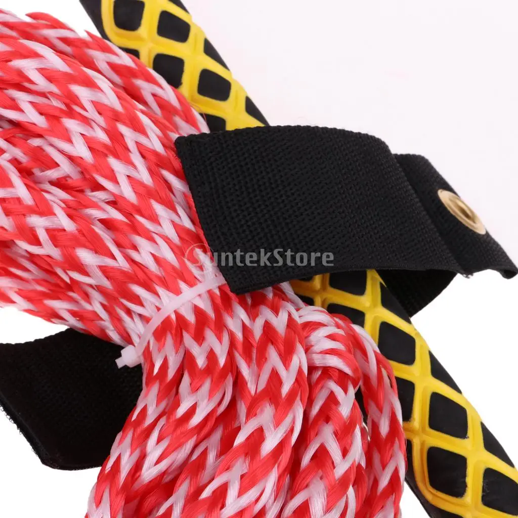 72ft 1 Section Water Ski Rope Tow Harness Leash Cord Line with 15-inch EVA Floatable Handle Grip for Wakeboard Kneeboard Surfing