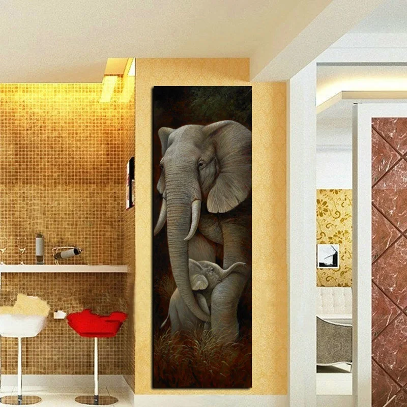 Print-Abstract-Africa-Elephant-Son-Oil-Painting-on-Canvas-Modern-Giraffine-Tiger-Animal-Wall-Art-Picture