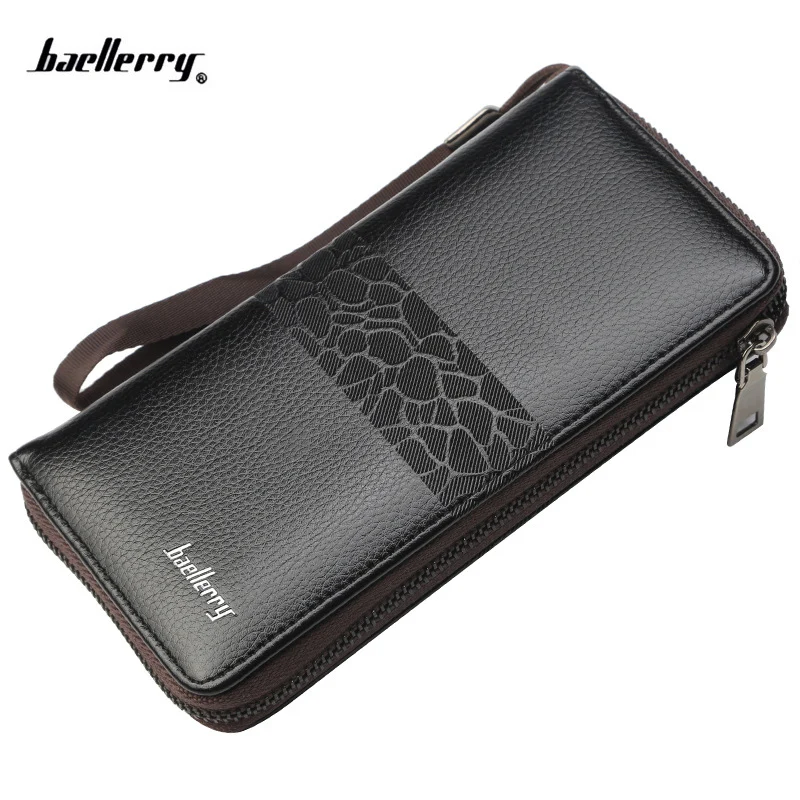 

2018 new men wallet business long clutch wallet fashion card purse for male vintage man wallet with phone bag brand coin wallet
