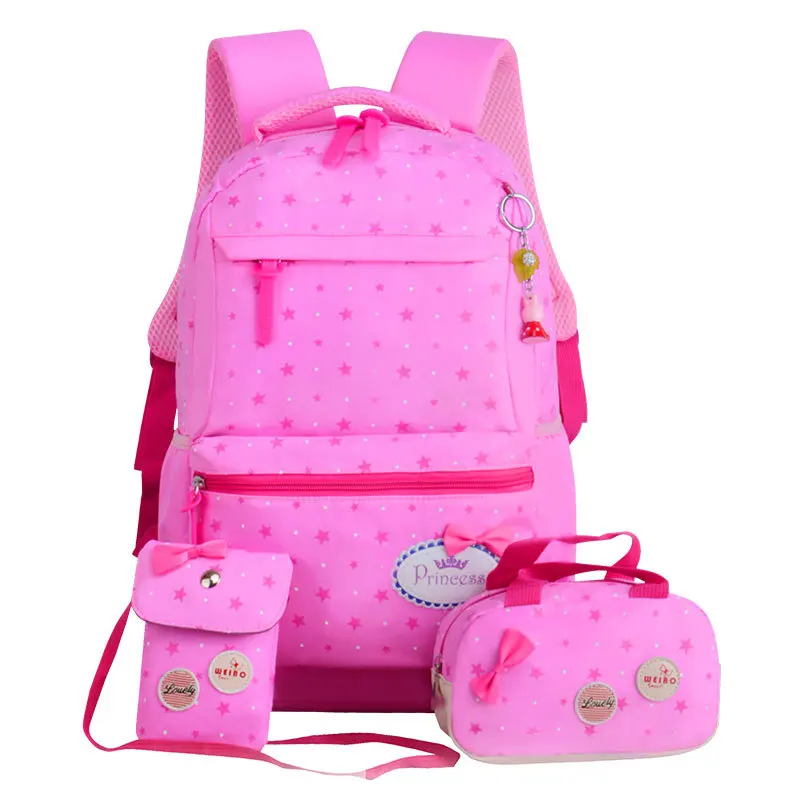 School Bags for Teenager Girls Printing travel bag for kids Orthopedic Backpack 3 pcs/Set school Backpacks sac a main mochila 4