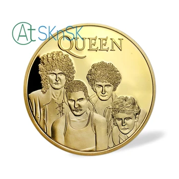 

Queen British Rock Band Challenge Coin United Kingdom Band Gold Plated Commemorative Coin for Fans Souvenir