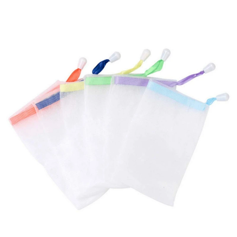 

1pc Hangable Soap Bag Soap Net For Foaming Making Bubbles Bag For Bubbles Bathroom Bathe Cleaning Gloves Mesh Bath Sponges