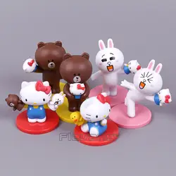 Рисунок «Hello Kitty» X линия Друзья Мини ПВХ Цифры Коллекционная модель Игрушечные лошадки 6-pack