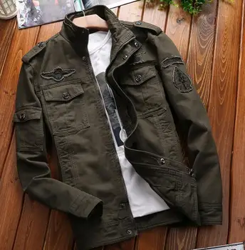 

Men brand Cotton Bomber Jackets 2017 Military Brown/Navy green/Black Jacket Men Spring Jackets Mens Coats Outdoors Homme Coat