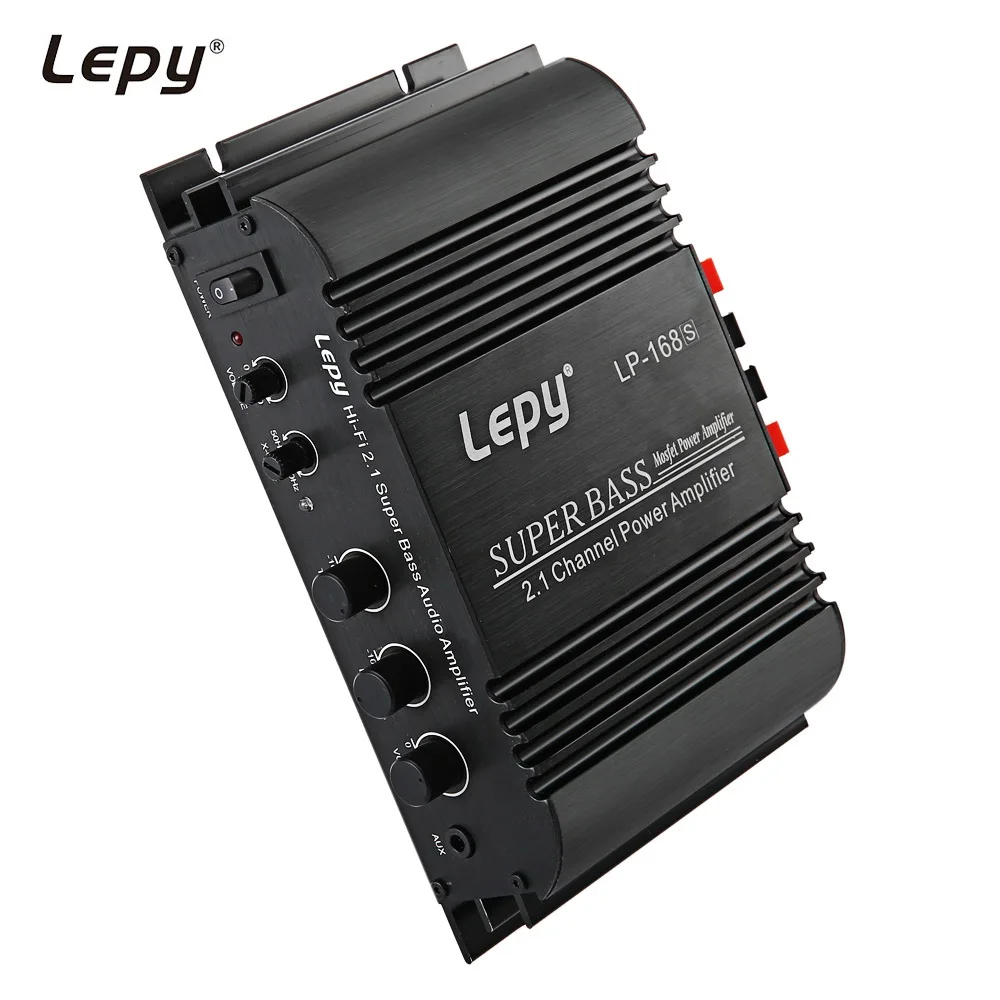 Lepy LP-168S LP168S 2.1 Channel Mini Hi-Fi Stereo Super Bass Audio Amplifier Auto Audio Car Amplifier with AUX Function Lepy LP-168S LP168S 2.1 Channel Mini Hi-Fi Stereo Super Bass Audio Amplifier Auto Audio Car Amplifier with AUX Function