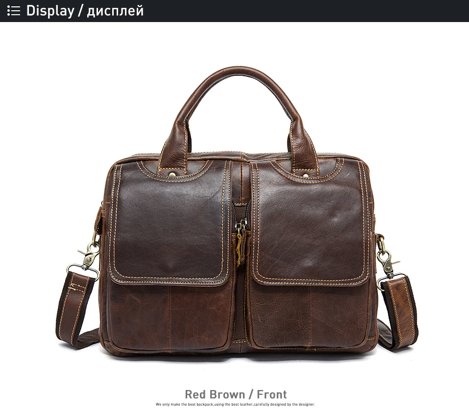 Мужской портфель Бизнес Офис/деловые сумки кожаные портфели ноутбука сумка Для мужчин, из натуральной кожи, для документов сумки для Для мужчин