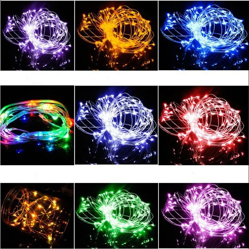 5 м 10 USB Светодиодная лента с питанием от RGB медная проволока праздничное