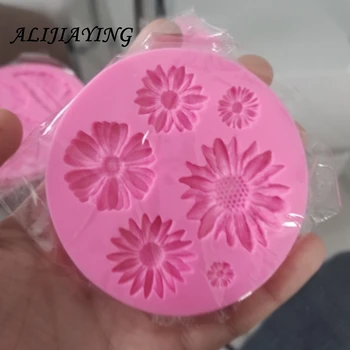 

Chrysanthemum Fang Dan Cake Decoration Silicone Mold Chocolate Mold Diy Baking Sun Flower Candy Gerbera Daisy Flower D0193