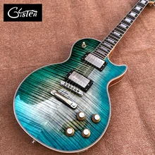 

New custom LP electric guitar, Chrome hardware, Flame Maple Top, Rosewood Fingerboard LP electric guitar, free shipping 45