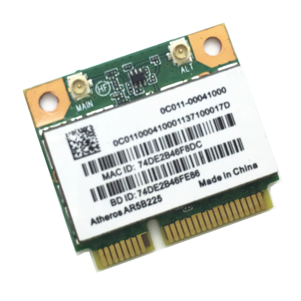 AR5B225 wifi беспроводной Bluetooth BT 4,0 Половина мини PCI-E карты ноутбук сетевой адаптер