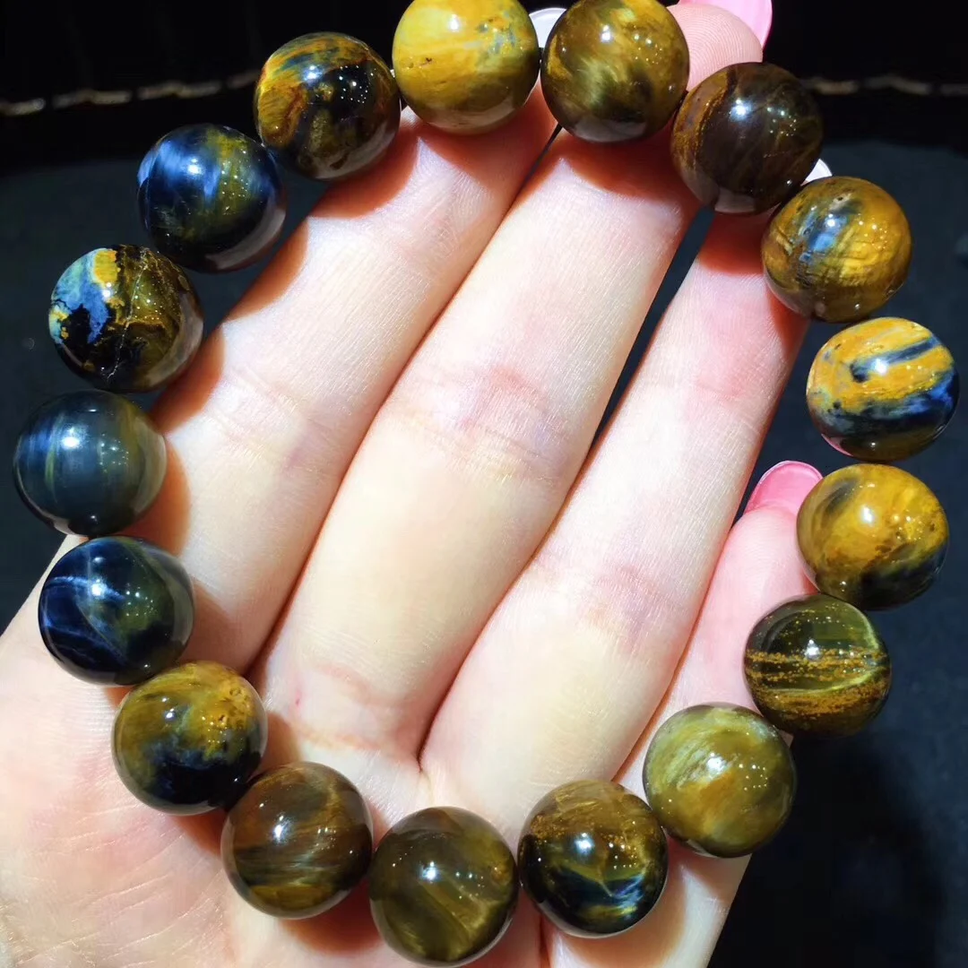 

B20969 12mm Natural Crystal Namibia Pietersite Red Beads stone Round Bead Bracelets Man Women