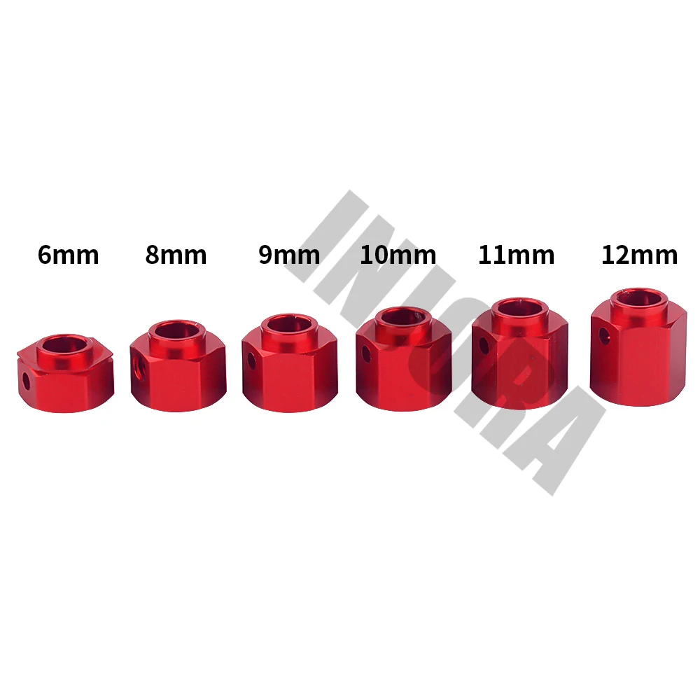INJORA 4 шт./компл. 12 мм Металлические Колеса с шестигранной концентратор для 1/10 RC автомобиль Traxxas TRX4 TRX-4 RC Гусеничный 6/8/9/10/11/12 мм Толщина