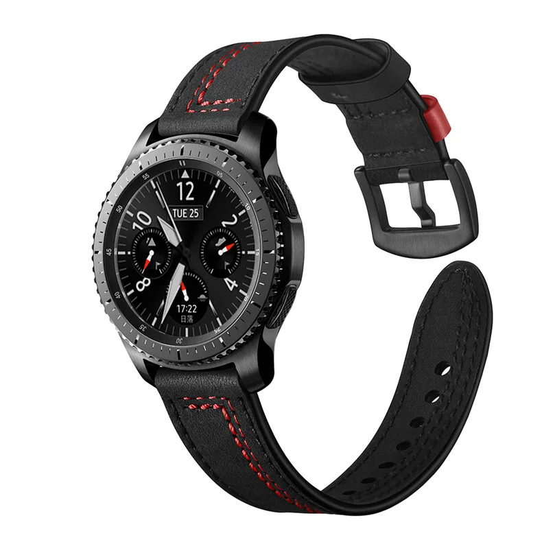 22 мм gear S3 frontier кожаный ремешок для samsung Galaxy Watch 46 мм Замена ремня ретро браслет аксессуары для запястья