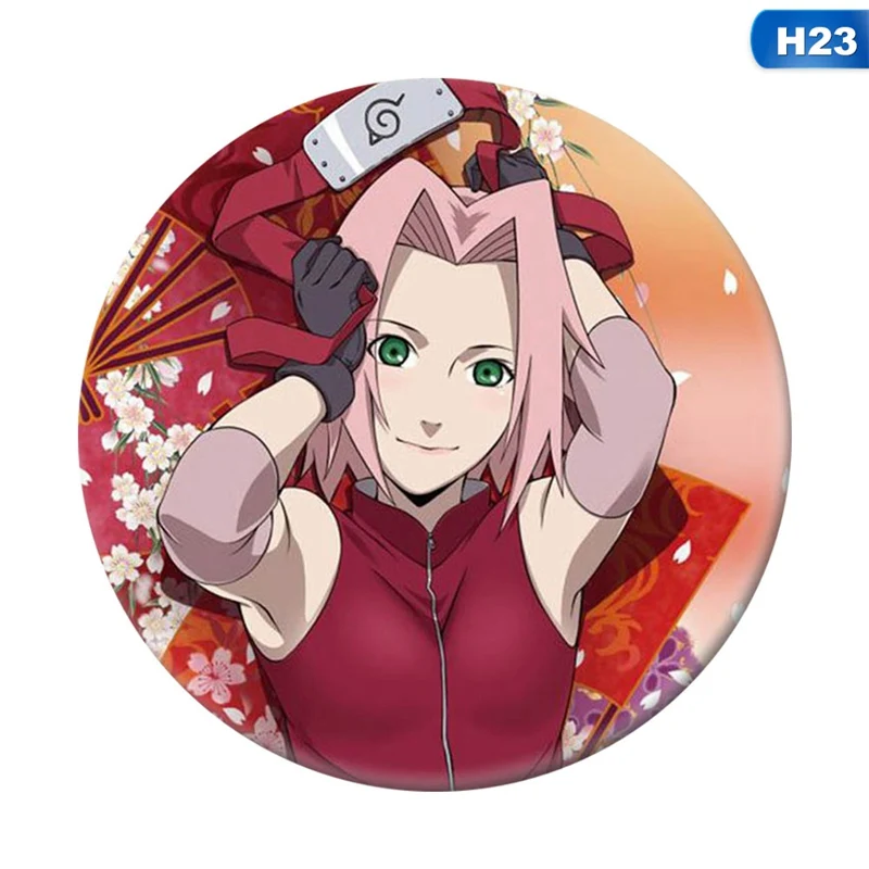23 Нагрудный знак Косплэй аниме Гаара Uchiha SASUKE uzumaki костюм брошь пластиковый держатель - Цвет: 23