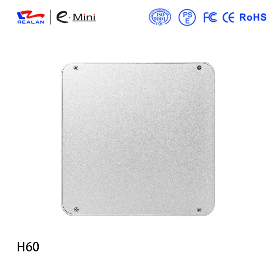 4 قطع H60 realan حالة الكمبيوتر حالة الكمبيوتر htpc الألومنيوم لمصغرة itx بدون إمدادات الطاقة