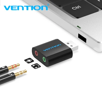 

Vention Mini External USB Sound Card USB To 3.5mm headphone Adapter Audio Card For Mic Speaker Laptop PS4 Computer Sound Card