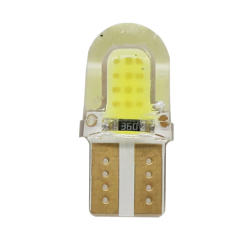 10 шт. Автомобильные светодиодные лампы T10 W5W COB 194 168 8 SMD для подсветки