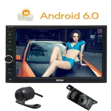 EinCar Android 6.0 7”HD Touch Screen GPS Navigation Double Din Car Radio Multimedia Player 1080P Bluetooth WiFi 3G+Free Camera