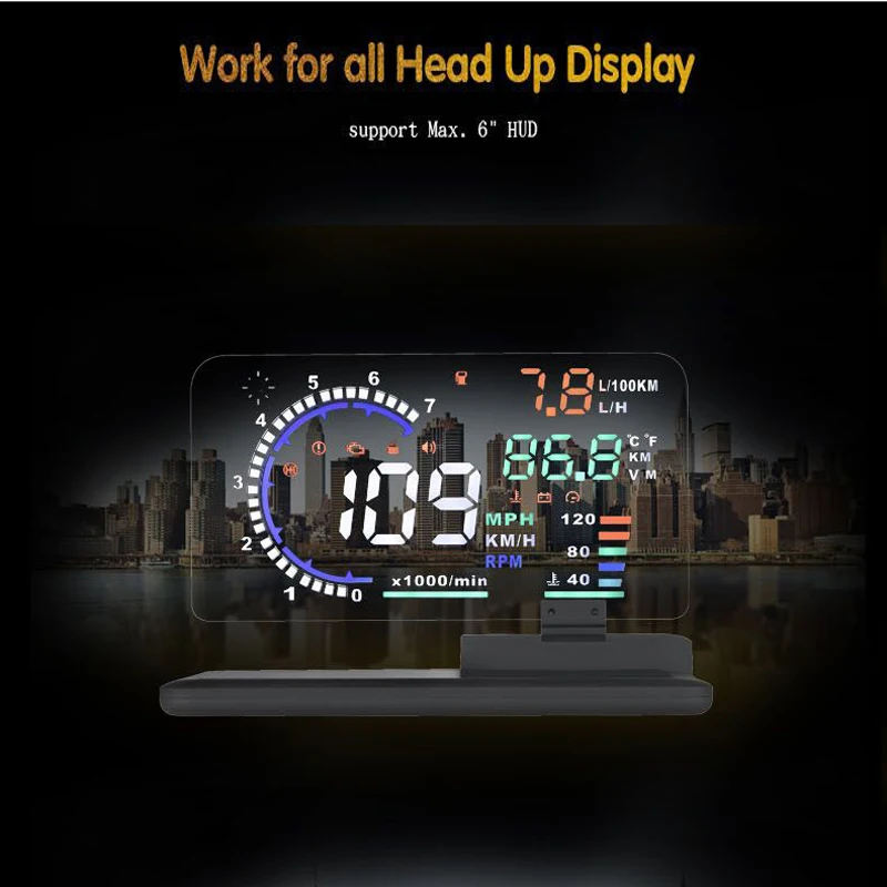 HUD держатель Heads Up Дисплей Отражатели проектор автомобили владельца Stander Универсальный для iphone GPS навигации мобильный телефон изображения