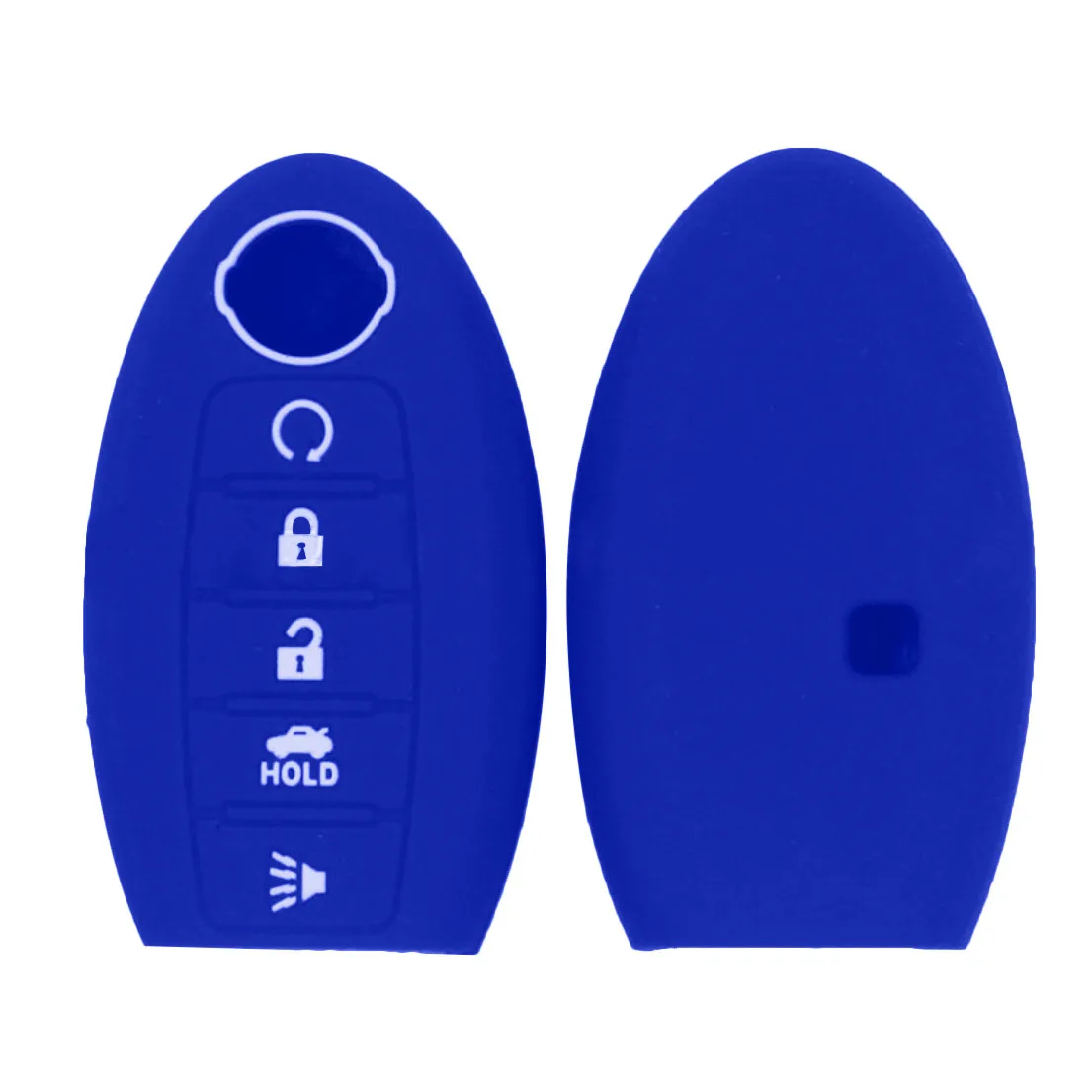 Для выживания пеших прогулок и пеших прогулок Кемпинг 5 кнопок силиконовый пульт дистанционного ключа чехол подходит для Ниссан алтима Максима Pathfinder - Цвет: Blue