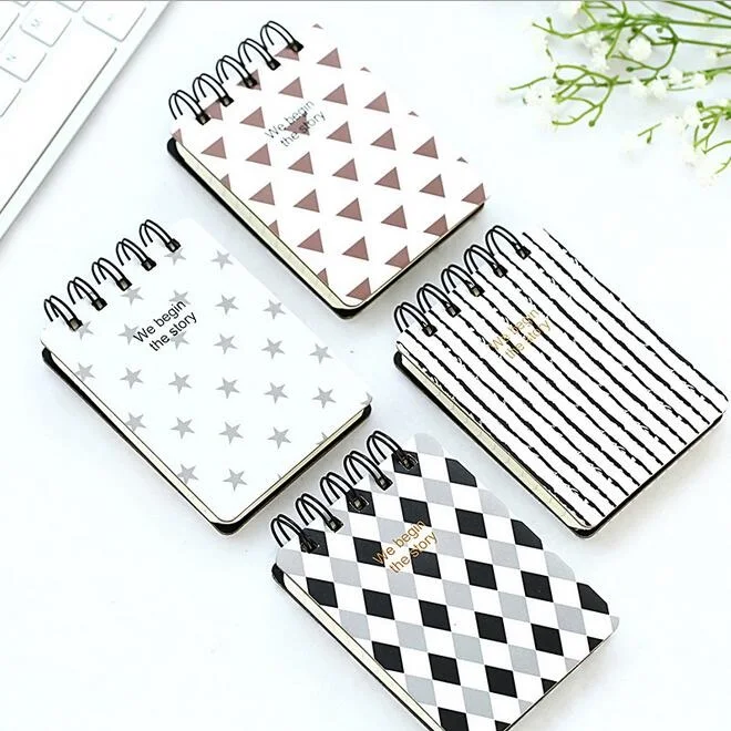 

1pcs/lot Vintage Happy Mood Series Coil Mini notebook Diary agenda pocket book office school supplies 102*80mm