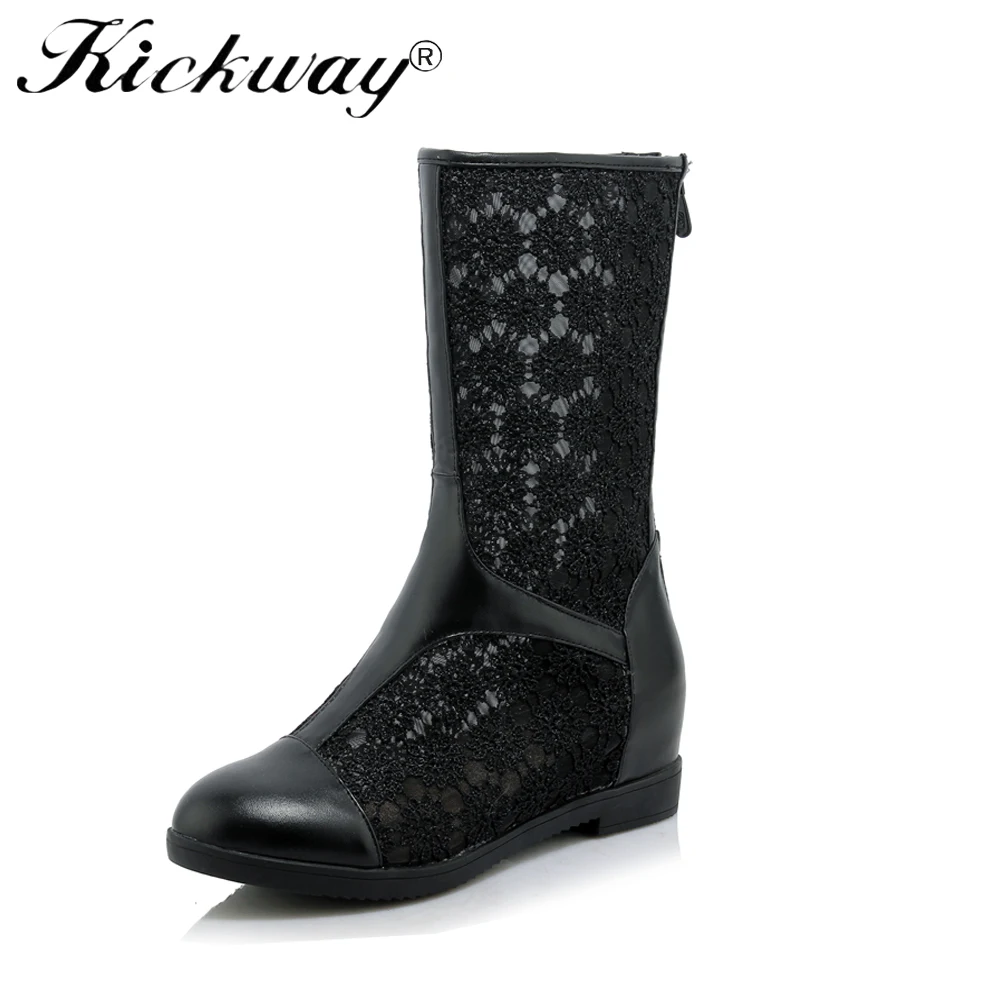 

Ladies Summer Boots 2019 Summer Boots Women Height Increase Shoes Women Round Toe Sexy Black Pink White Ankle Boots Size 34-43